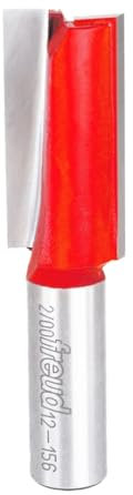 Freud 12-156: 3/4 (dia.) Double Flute Straight Bit with 1/2 shank, 1-1/2 carbide height,Red