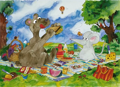 Schmidt Spiele 55245 - Mauseschlau und Bärenstark - Picknick - 100 Teile, 100 Teile