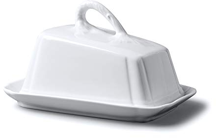 WM Bartleet & Sons 1750 T305 Traditional Porcelain 23cm Cheese Dish with Lid – White