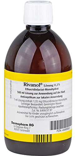 Rivanol Lösung - Antiseptikum zu Anwendung für Umschläge und Bäder 500ml