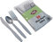 72 Pack Silver Assorted RE-USEABLE Plastic Cutlery Set - 24 Spoons, 24 Knives, 24 Forks Great for Parties