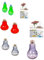 Dekoflasche Glasflasche Deko Apotheke Flasche Likörflasche Apothekerglas Vintage Glas (7 Stück, bunt)