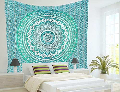 Popular Handicrafts Ombre Tapestry Indian Mandala Wand-Kunst, Hippie Wandbehang, Bohemian Bedspread
