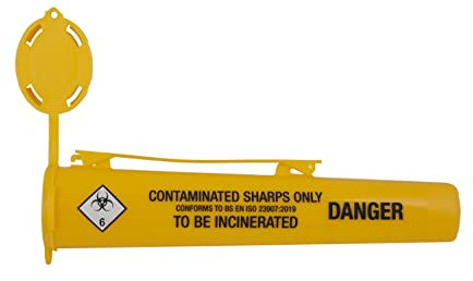 St John Ambulance Polypropylene Sharps Disposal Bin - 80 ml