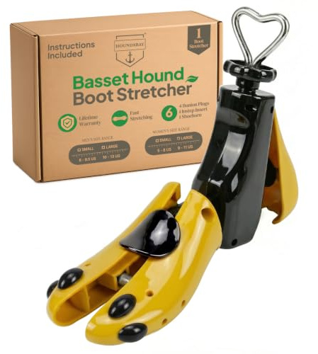 HOUNDSBAY Boxer professionell stövel stretchare för män och kvinnor; stövel expanderare stövel sko stretchers för breda fötter eller valknölar, Naturligt, Men's Medium / 10-11.5