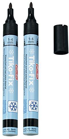 2x Herlitz Folienschreiber Tiko-Fix / Schreibfarbe: schwarz