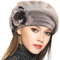 VECRY Damen Wolle Barette Angola Kleid Beanie Schädel Mützen Stricken Winter Hüte (Khaki)