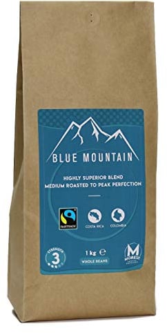 Moreish Fairtrade Blue Mountain - Highly Superior Medium Roast Coffee Beans - 1kg