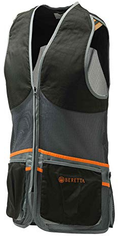 Beretta Unisex Full Mesh Breathable Performance Competition Vest, Black/Grey, X-Large