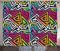 ABAKUHAUS urban Graffiti Rustikaler Gardine, Regenbogen-Labyrinth, Schlafzimmer Kräuselband Vorhang mit Schlaufen und Haken, 280 x 245 cm, Orange Magenta