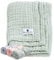 Baby Musselindecke von Nordic Coast Mullwindel Mulltücher Kinderwagendecke Alltagsdecke Einchlagdecke Muslin Babydecke Musselin Puckdecke Krabbeldecke Spucktuch Mint Grün, 4 lagig 90x120 cm