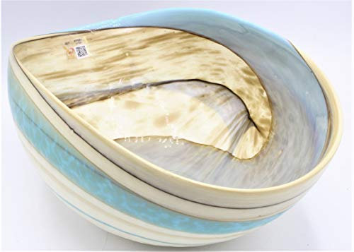 YALOS Murano Collection Kleiner Geschirrteller Ø 310 mm x 200 mm, Muranoglas, Handgeblasen, Made in Italy