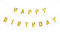 MEJOSER Wimpelkette Geburtstag Girlande Happy Birthday Girlande Banner Geburtstagsdeko Geburtstagsgirlande Geburtstagsbanner für Junge Mädchen Party Dekoration Weiß Gold