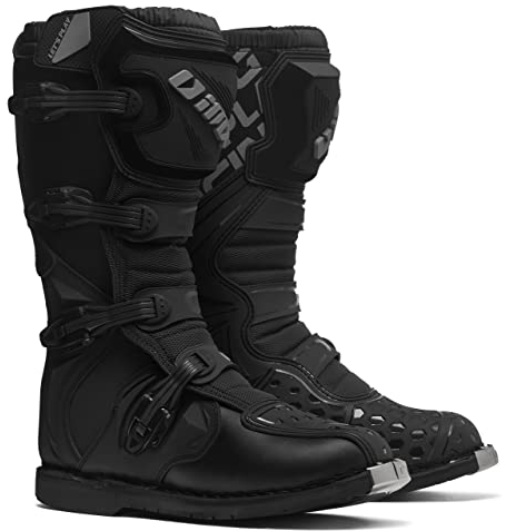 Imx X-One Stivali da moto da motocross fuoristrada Materiali durevoli in TPU e TPR Solette in microfabric 3D Mesh anti-vibrazioni Quattro livelli di morsetti Certificazione CE, nero