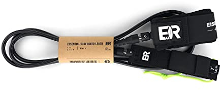 Eisbach Riders Surfboard SUP Straight Leash (5ft/6ft/7ft/8ft) in schwarz, blau, orange, grün - Wellenreiten Surfbrett (Schwarz, 9ft/2.74m)