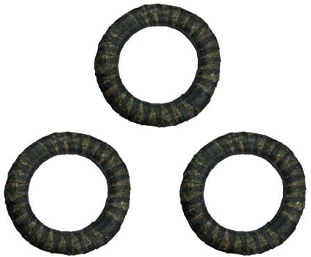 DekoPrinz Strohkränze mit Vlies, 3 Stück | ø 30 cm Durchmesser | 5 cm Stärke | Strohrömer, Türkranz, Deko-Kranz, Kranz-Rohling, Strohring