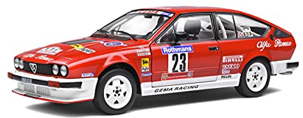 Solido Alfa Romeo GTV6#23, Tour de Corse 1985, Fahrer: Y. Loubet, J.-B. Vieu, Modellauto, Maßstab 1:18, rot