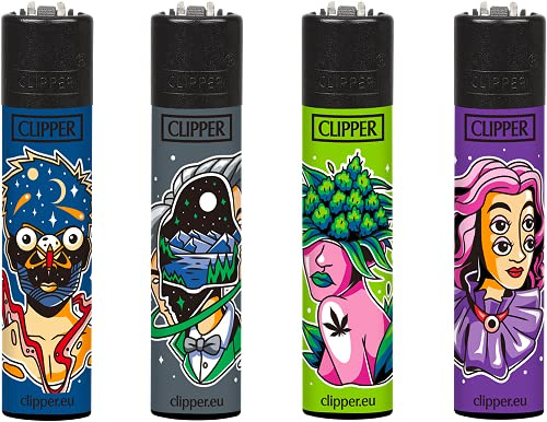 Clipper Feuerzeug 4er Set: (Surreal #2)