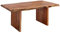 Massiv Esstisch Baumkante Baumtisch mit Ansteckplatte Akazie 200 180-240x110x78cm walnuss lackiert Freeform #200