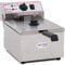 Ristoattrezzature Friggitrice Elettrica Singola Vasca, Professionale in Acciaio Inox - 10 Litri, Capacità Olio 6 Litri