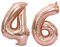 40 Zoll Luftballons Zahl 46 Rose Gold,Nummer 46 Luftballon Rosegold frau Luftballons 46. Geburtstag deko frauen Folienballon 46 Rose Gold 46 Ballons Große,Riese Heliumfolie Ballon 46 (number 46)