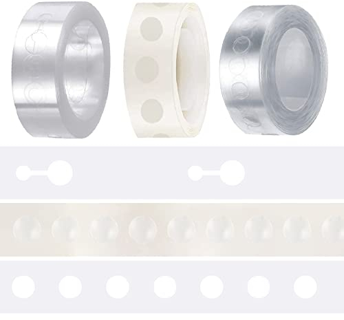ZTXPRO Balloon Arch Strips Kit 2PCS, Balloon Garland Tapes 5 Meters, 100PCS Balloon Glue Point Dots Stickers(1 Roll)