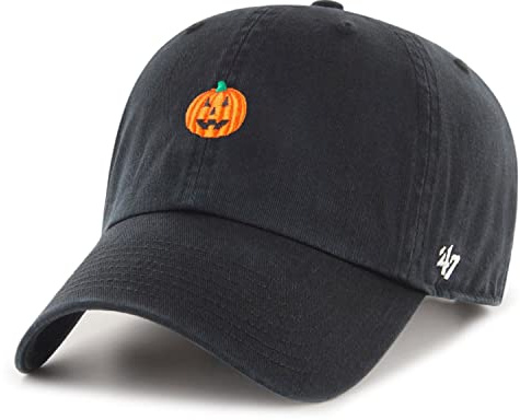 '47 Brand Adjustable Cap - CLEAN UP Holiday Halloween Pumpkin, Schwarz