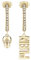 Philipp Plein Damen-Ohrringe Lettering Goldfarben PJ1AA03EU