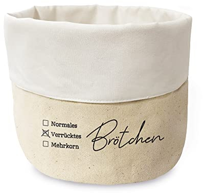 Grafik-Werkstatt Stoffkörbchen aus 100% Baumwolle | Brotkorb | Utensilo | Brötchen