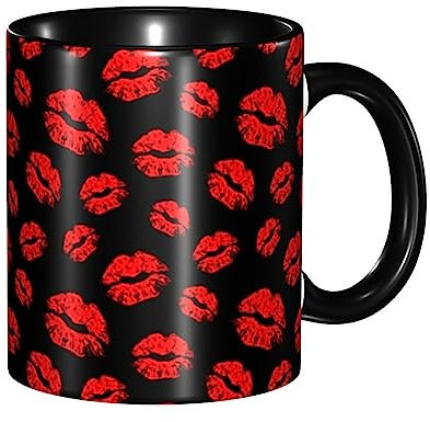 330ml Mug Cup, Hot Red Lips Mugs for Daily Use, Home, Office