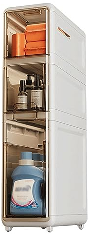 Badezimmerschrank, Bauernschrank mit durchsichtigen Schubladen und Rollen, Platzsparer für Badezimmer, Küche, Schlafzimmer, Wohnzimmer, Waschküche, Balkon