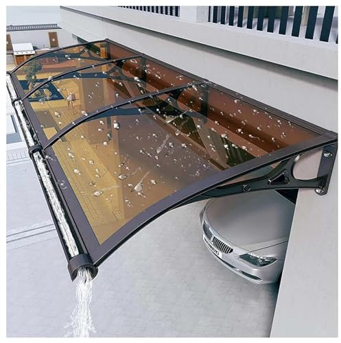 Auvent De Terrasse, Carport UV Protection, Pluie et Neige Protection, Marquise Aluminium Marquise De Porte Exterieur,23 * 47(60 * 120cm)