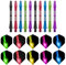 QRONCES Flights & Stems Set Professionelle Schäfte Darts Zubehör Universelle Darts Zubehör Sets Aluminium Darts Schäfte Schäfte Und Flights