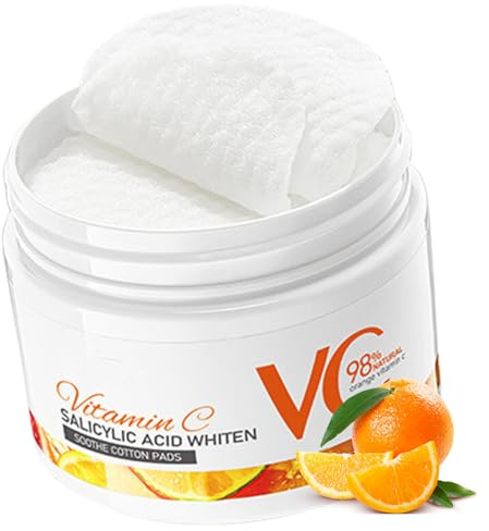 Salicylsäure Toner Pads - Gesichtspads mit 98% Vitamin C - Gesichtspeeling-Pad - Reinigungspads - Gesichtstücher - Gesichtspeeling - Aknebehandlung - Poren befreien (55 Stück)