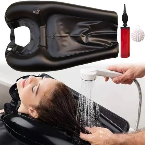 Aufblasbare Waschbecken,Mobiles Waschbecken Haare Waschen,Haarwaschbecken für Bettlägerige,Tragbares Haarwaschbecken Aufblasbares für Behinderte Ältere Menschen Patientin Schwangerschaft