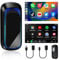 【Highly Compatible】Wireless Carplay Adapter UK Android Auto Wireless Adapter 2 in 1, Plug-and-Play Type-C/USB Wireless Carplay Adapter with 5GHz WiFi, Fast Transmission RGB Easy to Use