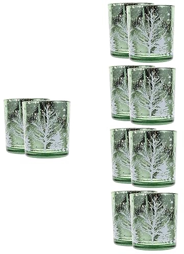10 STK Kerzenhalter aus Glas christbaumkerzenhalter Christbaum kerzenhalter Weihnachtsdekoration Dekoration für Tisch Kegelkerzenhalter Spitzkerzen weihnachtliche Tischdekoration Warmhm