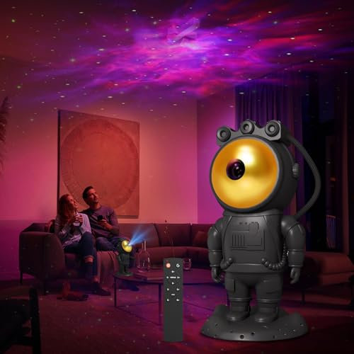 Astronaute Projecteur Ciel Etoile,Galaxy Projecteur Ciel étoilé Veilleuse,Projecteur Galaxie Avec Nébuleuses, Minuterie et Télécommande,Chambre à Coucher Lampe Plafond,Cadeaux Pour Enfants et Adultes