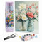 Bougimal Peinture par Numéro Adulte Paysages avec Pinceaux et Acryliques Bricolage Peintures Kits, pour la Décoration Intérieure maison, Fleurs 8 28x35cm(sans Cadre)