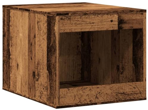 vidaXL Katzenklo Schrank, Katzenschrank Katzentoilette, Beistelltisch Katzenhaus, Katzenmöbel Verstecktes Design, Altholz-Optik Holzwerkstoff
