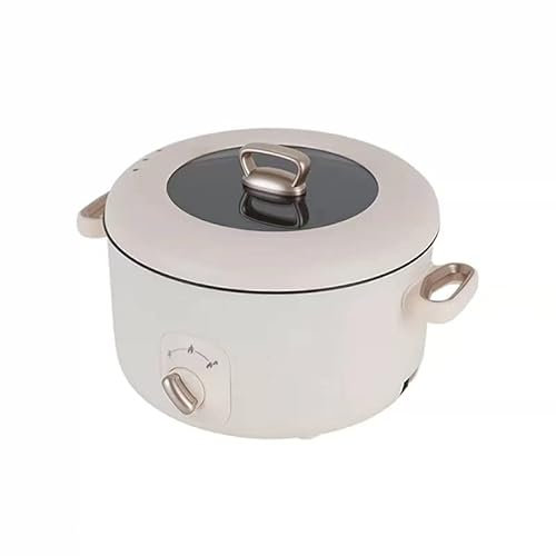 HYDIK Electric Hot Pot Mini Portable Electric Pan Non-Stick Multi-Cooker with Lid Temperature Adjustments for Travel/Dormitory