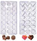 Moule Transparent à Chocolat,RoadLoo 2 Pièces Moule Chocolat en Plastique Chocolat Candy Moule Cavités en Forme de Cœur Moule pour Faire des Bonbons Sphériques du Chocolat des Collations (6)