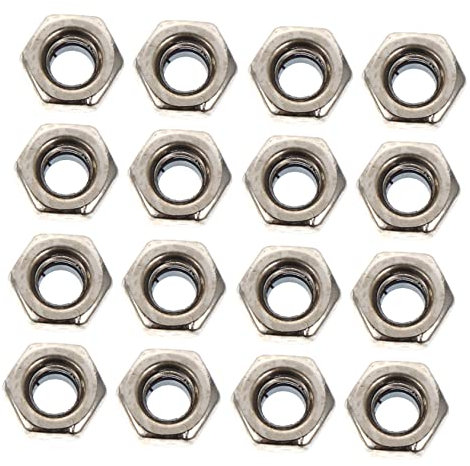 OKUMEYR 100 Piezas Tuerca Perno De Inserciones Roscadas Kit Surtido De Tornillos Accesorios Mecanico Tornillos Para Muebles Tapa De Cabeza Hueca Pernos Para Muebles Acero Inoxidable Silver