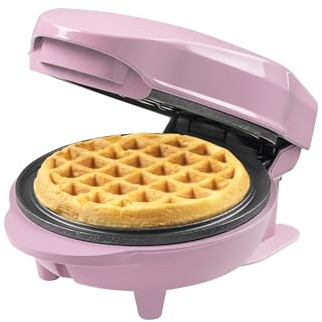 Bestron AMW500PBS Mini Waffle Maker, Alloy Steel, Pink
