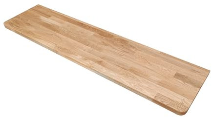 Davanzale interno in legno massello di quercia oliato 122 x 30 x 2,7 cm – davanzale in legno naturale per una vita elegante