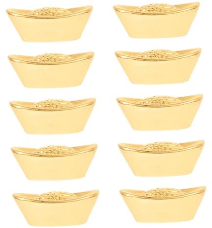 KONTONTY 10stücke Miniature Ingots Für Wohnaccessoires Und Schaufenster-Dekoration