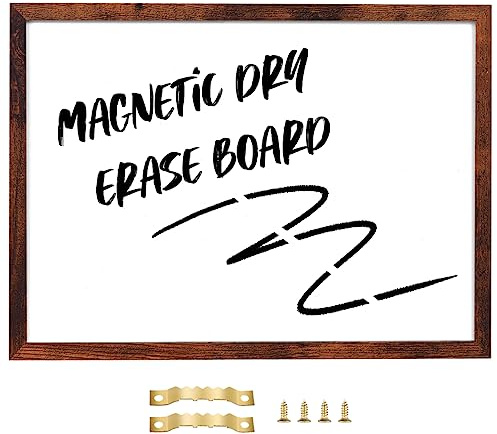 Okydoky Magnetisches Whiteboard mit Dunkelbraun Holzrahmen, Whiteboard mit Trocken Abwischbar, Groß Weißwandtafel für Schule Home Büro(BB-BN-4560).DE