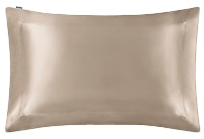 LilySilk 19 Momme Seidenkissenbezug im Oxford-Stil 100% Maulbeerseide 6A Grade Reine Seidenkissenbezüge für Haare und Haut Umschlagverschluss Kissenbezug, Nimbus Grau, 40x80cm