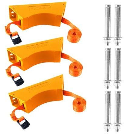 Kueohse Lot de 3 porte-bouteilles de gaz propane avec porte-bouteille d'azote et bande de sécurité