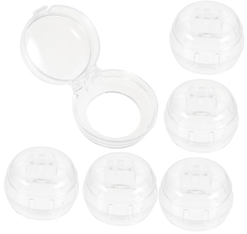 SKISUNO 6 pièces Protection Boutons Cuisinière Gaz Transparent Sécurité Garçon Fille Couvercle pour Plaques à Induction Lave Linge Ordinateur
